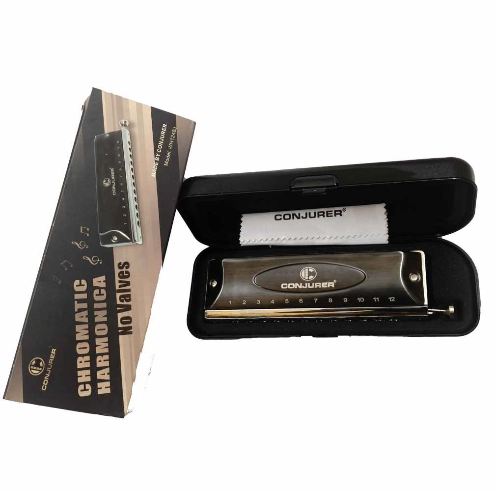 CONJURER Chromatic Harmonica 12 Hole 48 Tones Key of C without valves