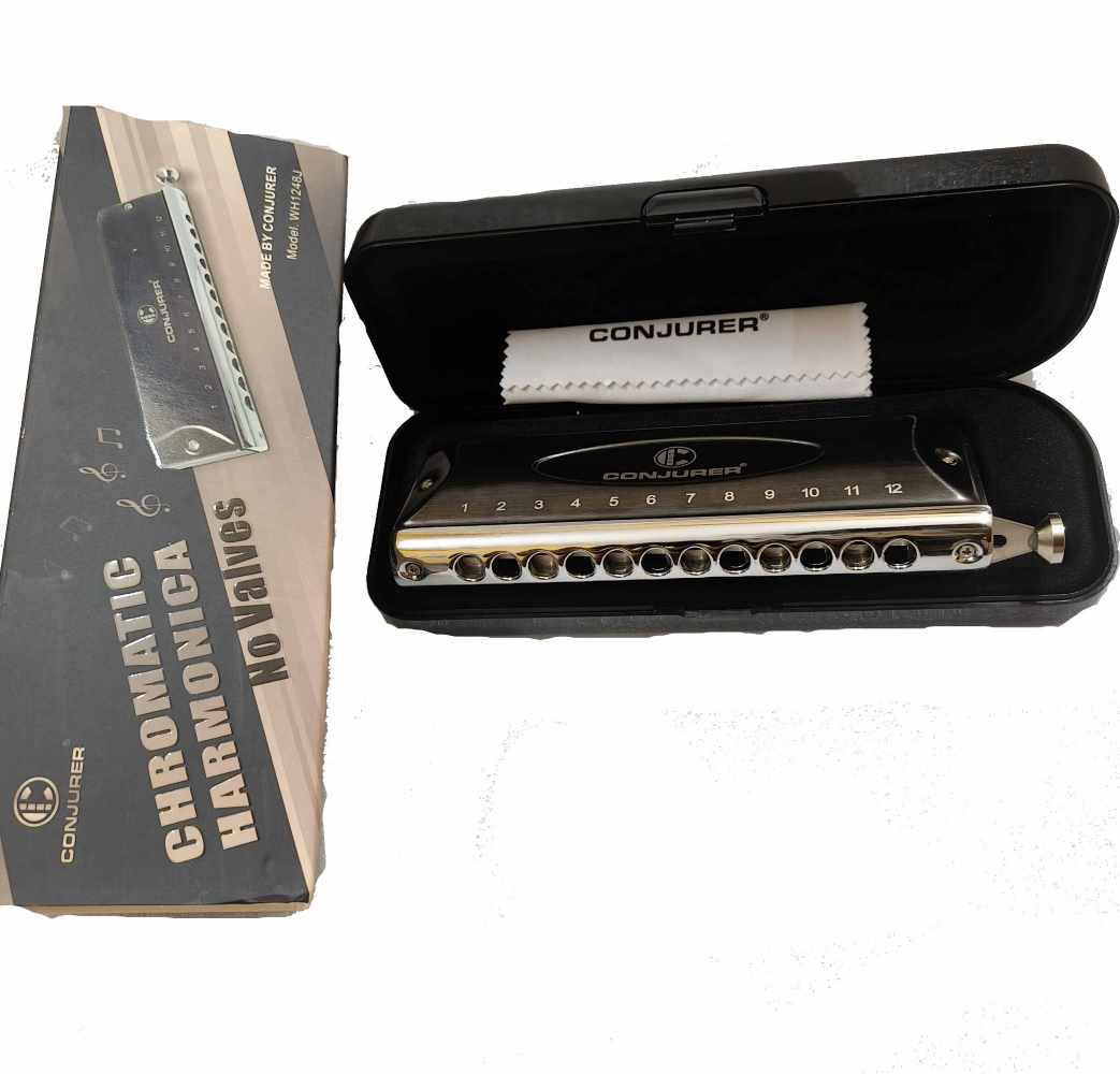 CONJURER Chromatic Harmonica 12 Hole 48 Tones Key of C without valves